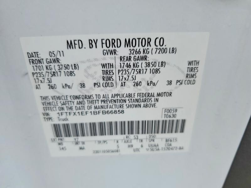 2011 Ford F150 Super cab