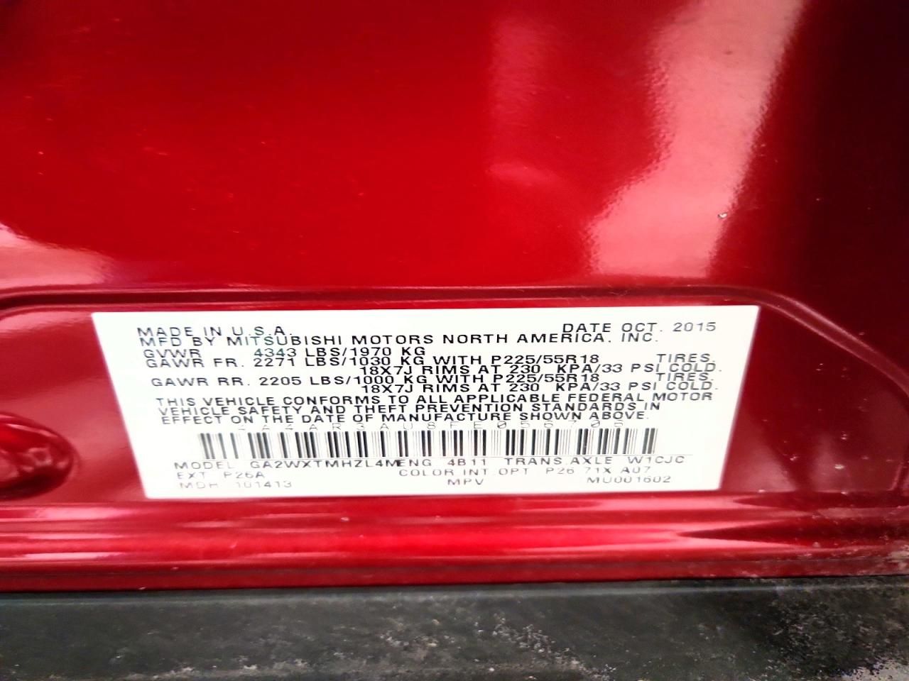 2015 Mitsubishi Outlander Sport es