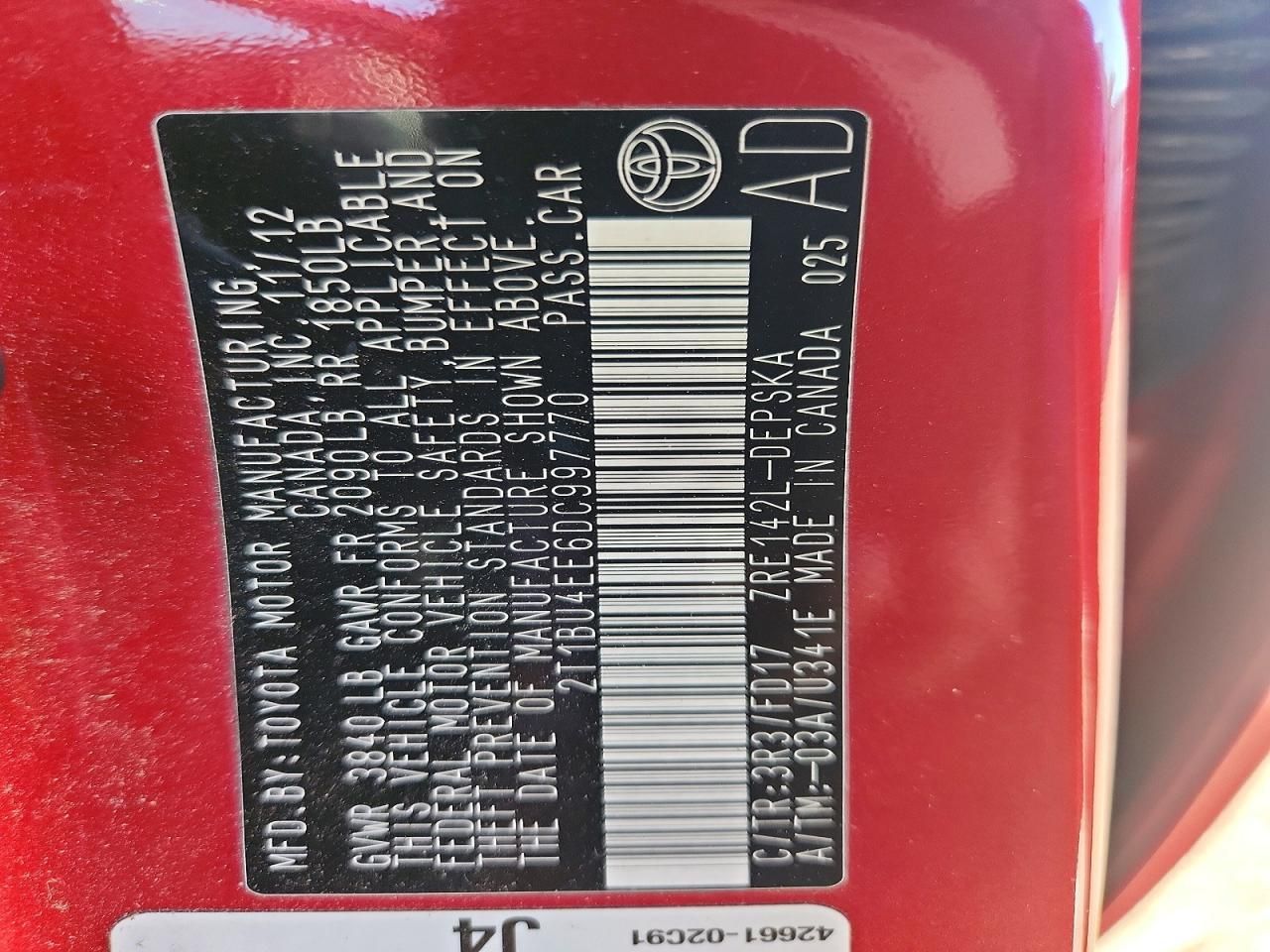 2013 Toyota Corolla Base