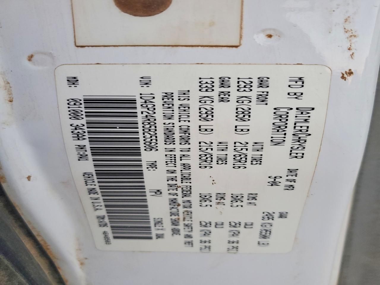 2005 Dodge Grand Caravan se