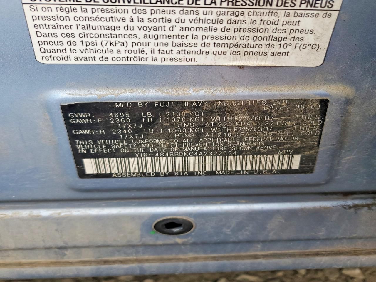 2010 Subaru Outback 3.6r Limited