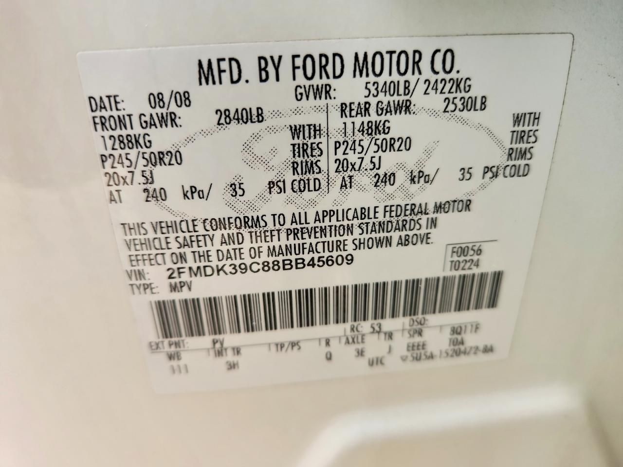 2008 Ford Edge Limited