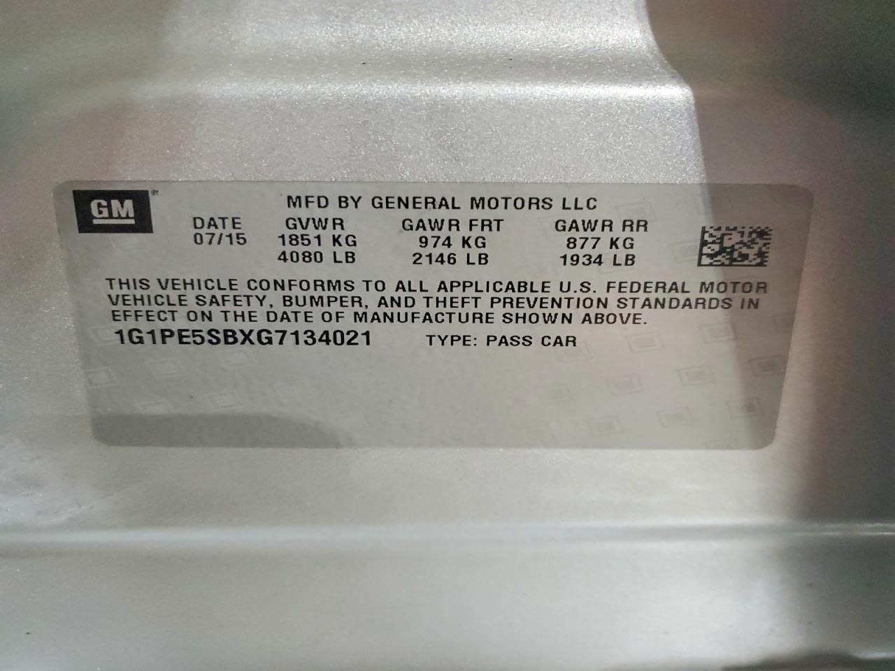 2016 Chevrolet Cruze Limited lt