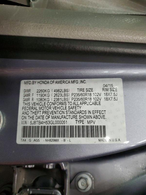 2016 Acura Rdx Technology
