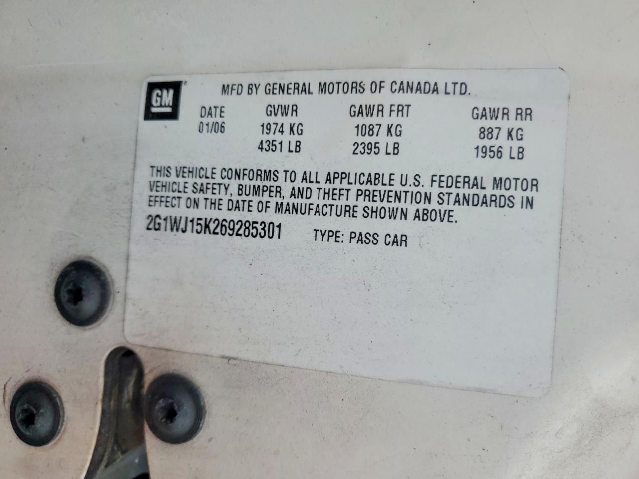 2006 Chevrolet Monte Carlo ls