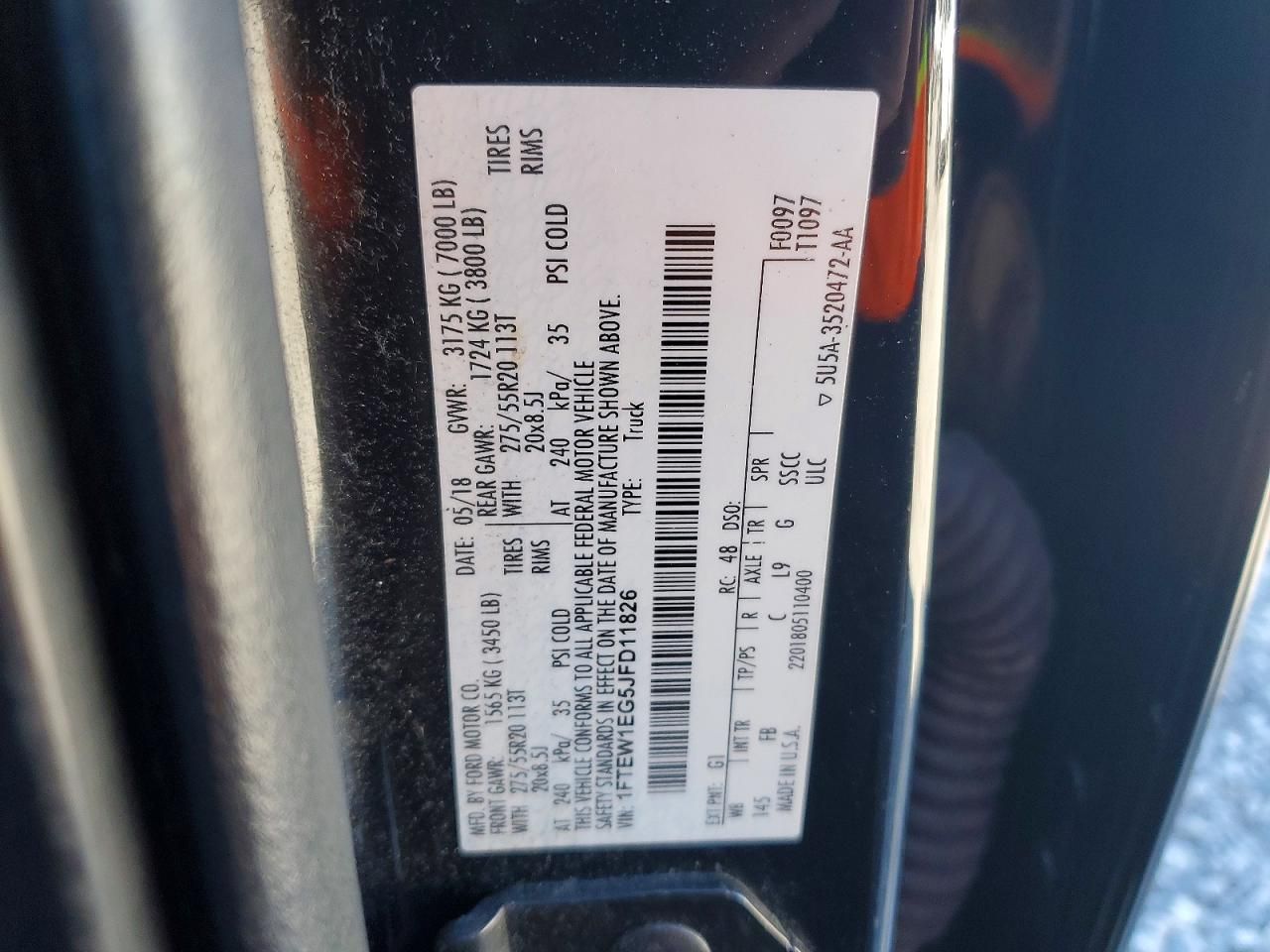 2018 Ford F150 Supercrew