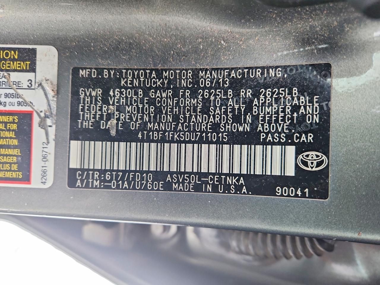 2013 Toyota Camry l