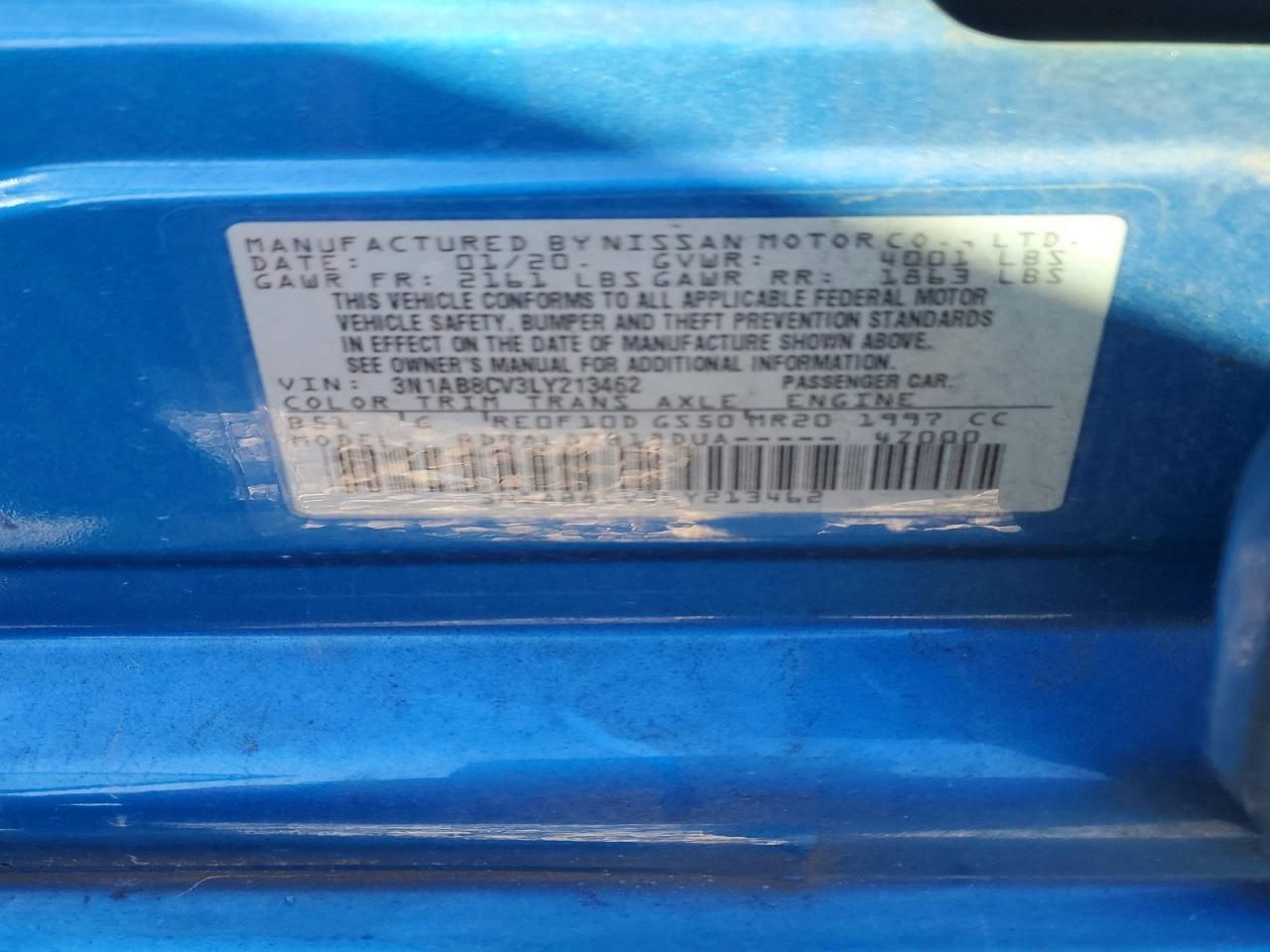 2020 Nissan Sentra sv