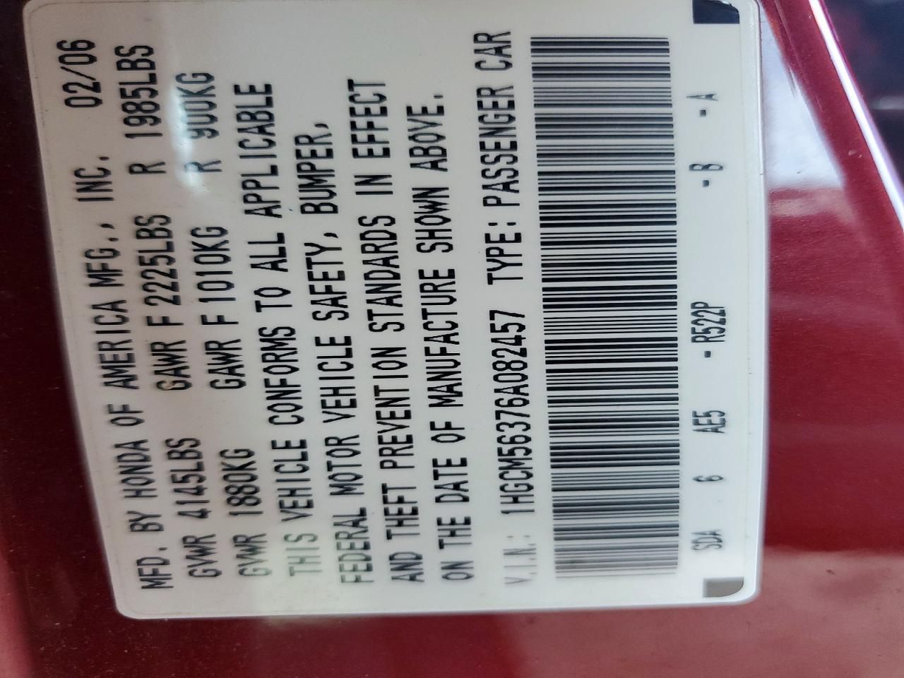 2006 Honda Accord se