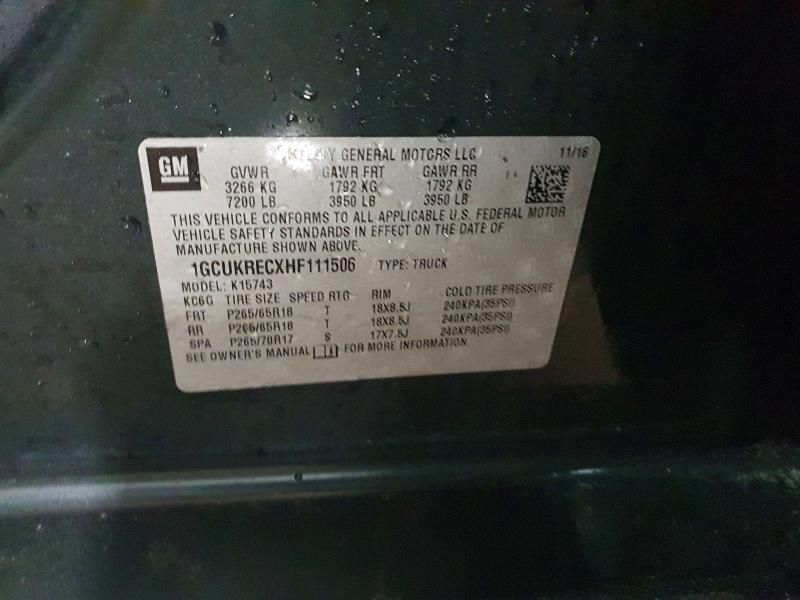 2017 Chevrolet Silverado K1500 lt