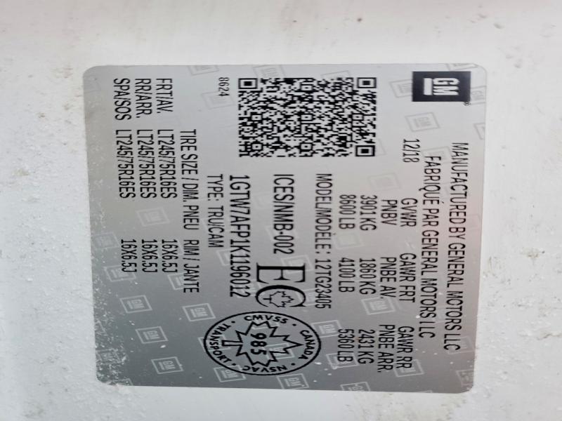 2019 GMC Savana G2500