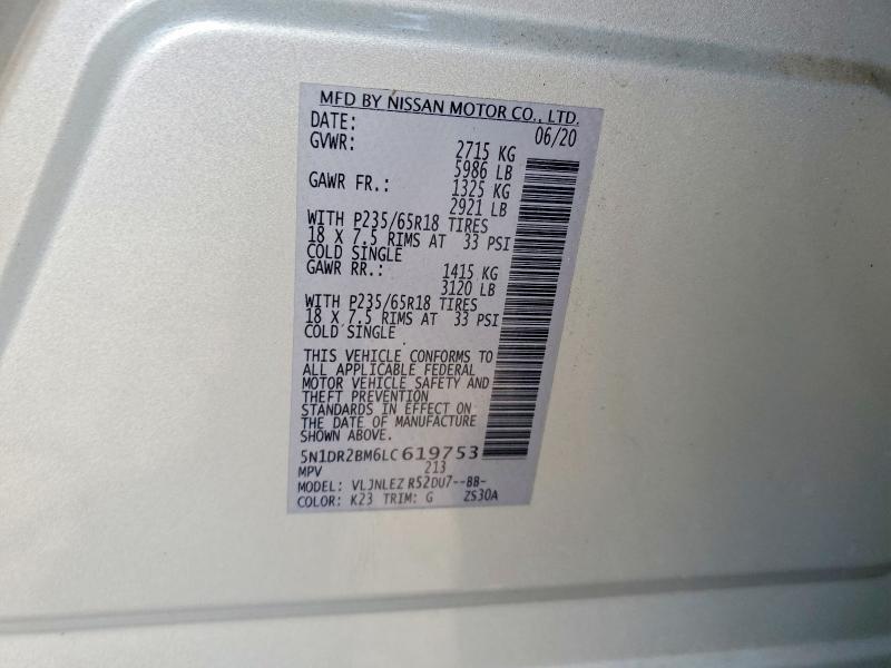 2020 Nissan Pathfinder sv
