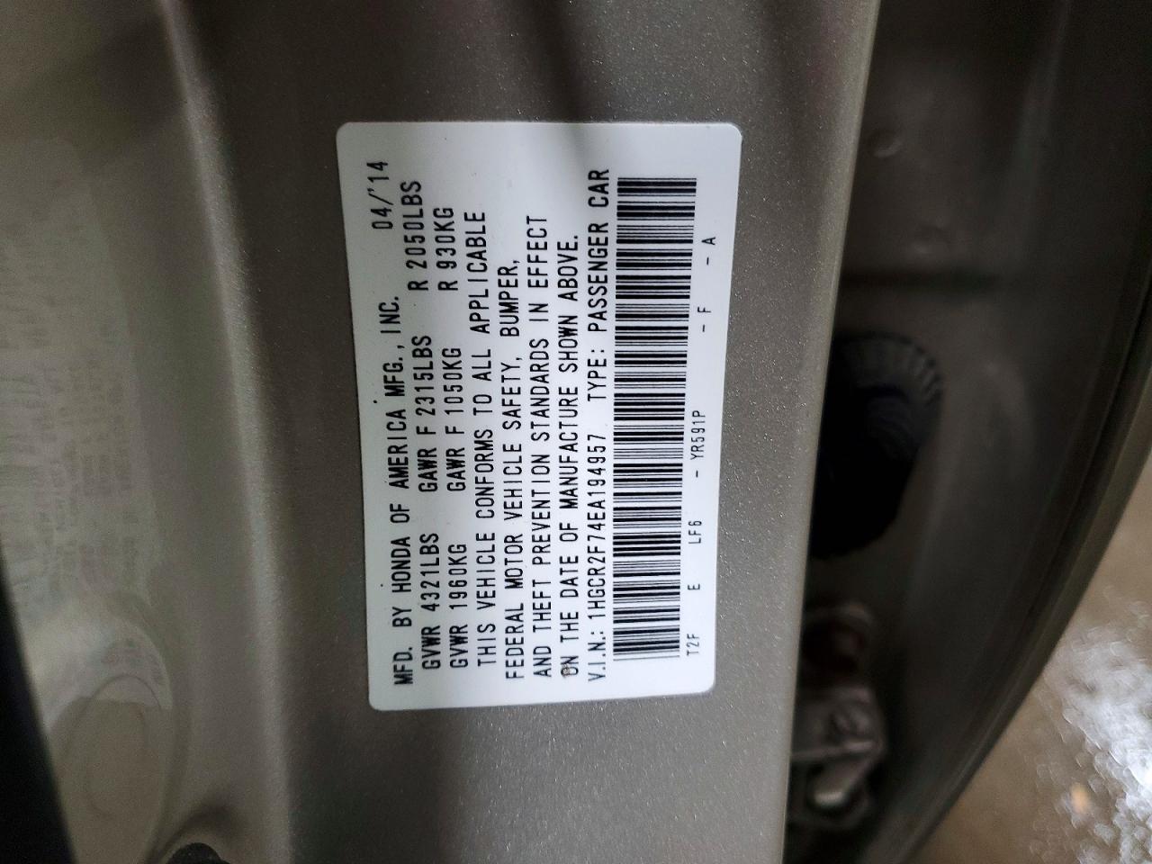 2014 Honda Accord ex