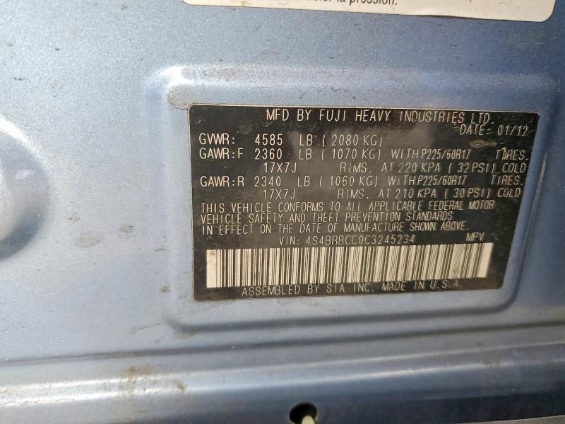 2012 Subaru Outback 2.5i Premium