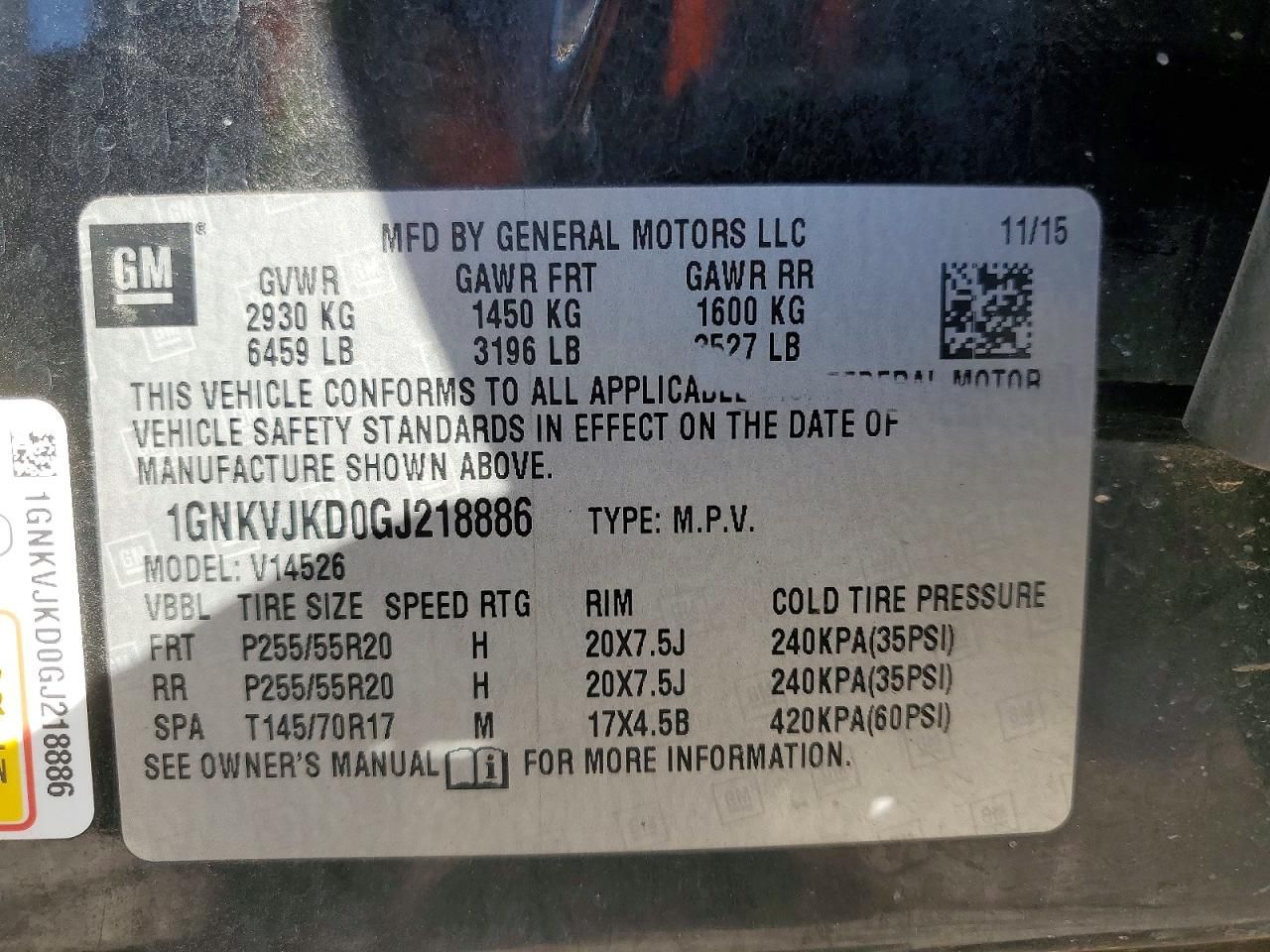 2016 Chevrolet Traverse ltz