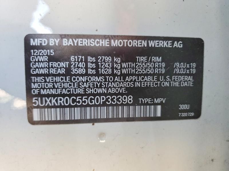 2016 BMW X5 Xdrive35i