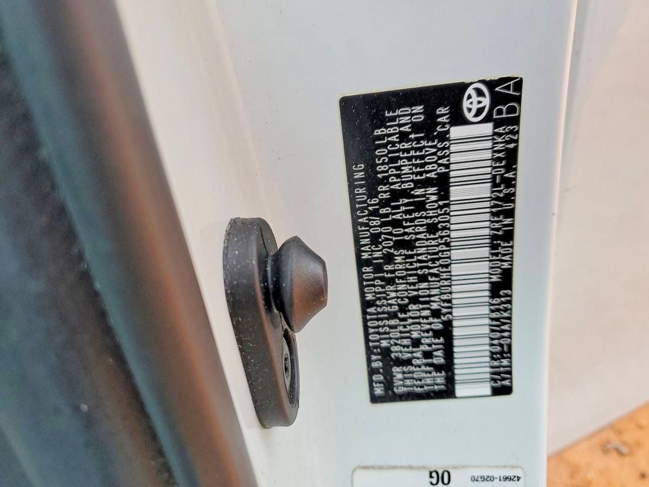 2016 Toyota Corolla l