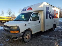 Salvage trucks for sale at Leroy, NY auction: 2018 Chev Rolet Express G3-BOX Truck