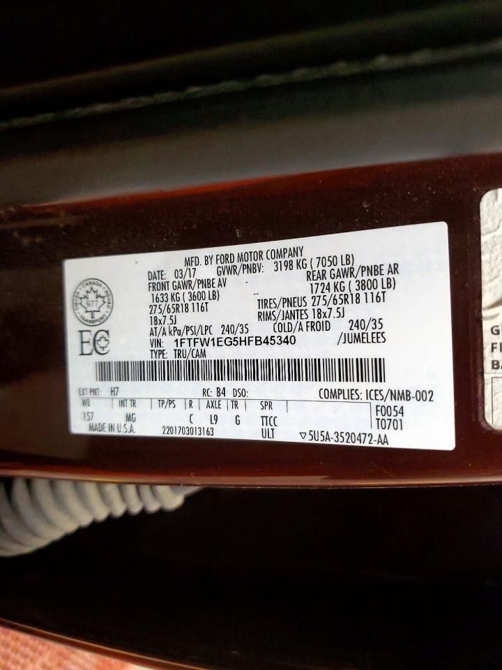 2017 Ford F150 Supercrew