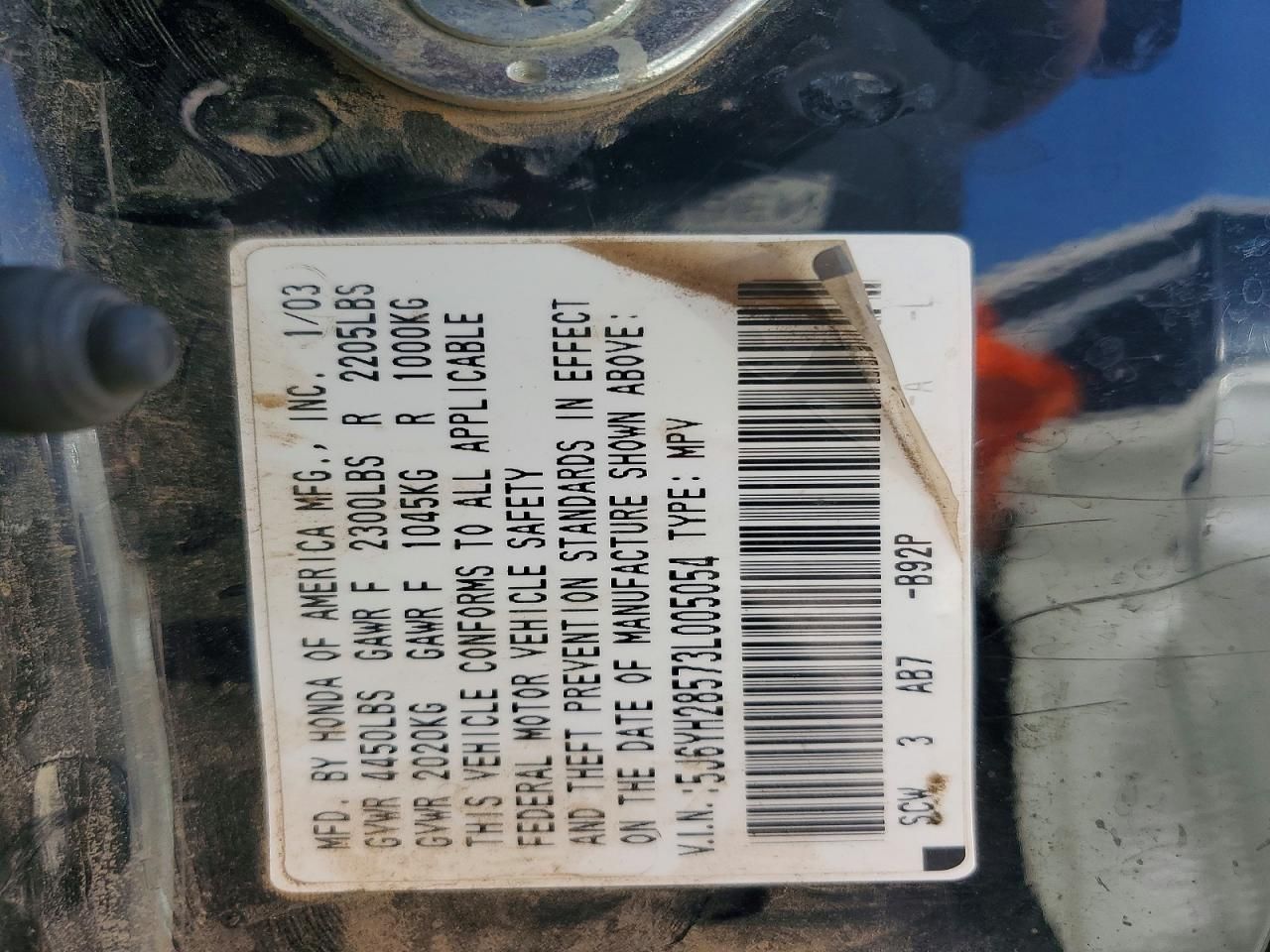 2003 Honda Element ex