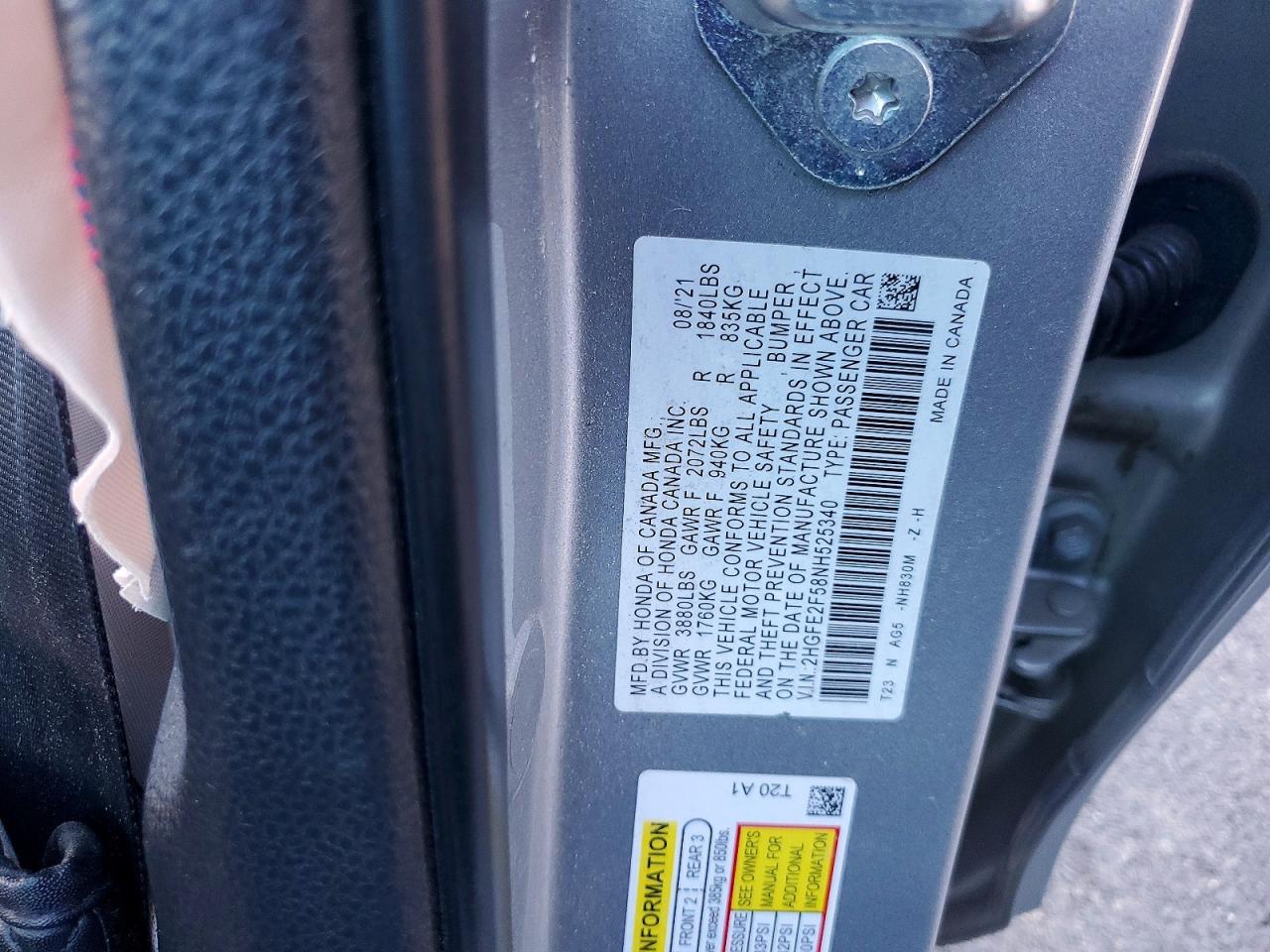 2022 Honda Civic Sport