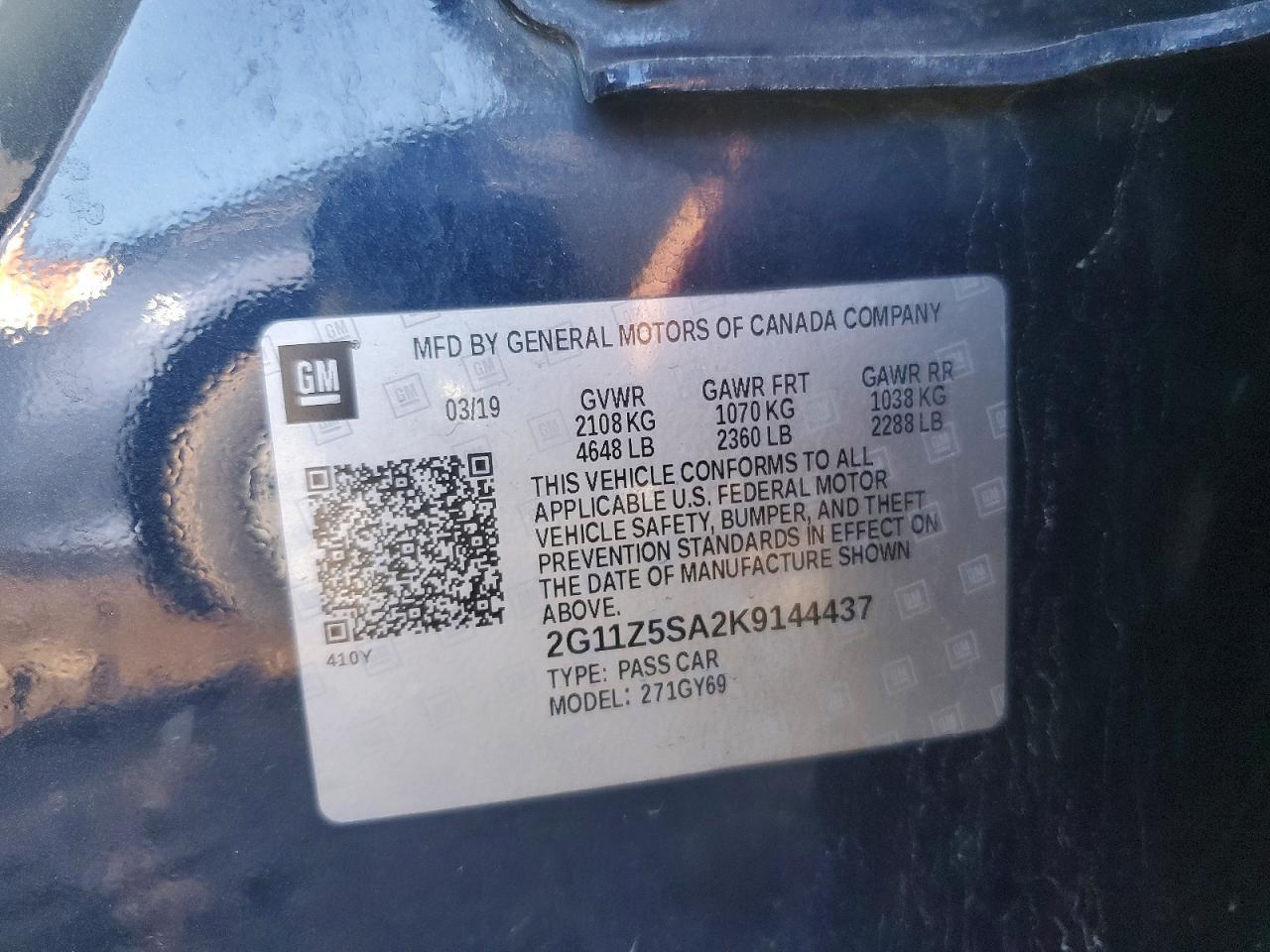 2019 Chevrolet Impala lt