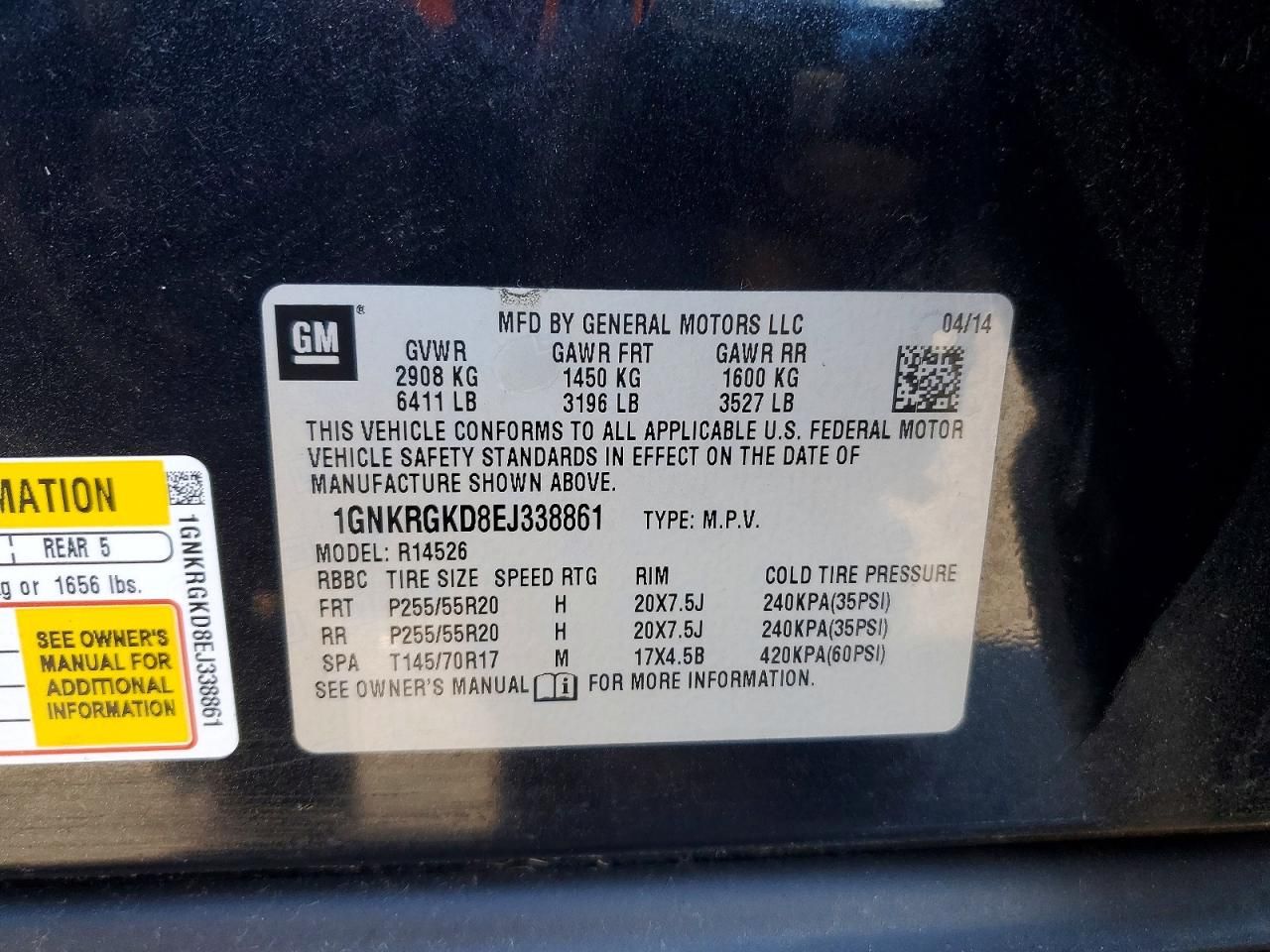 2014 Chevrolet Traverse lt