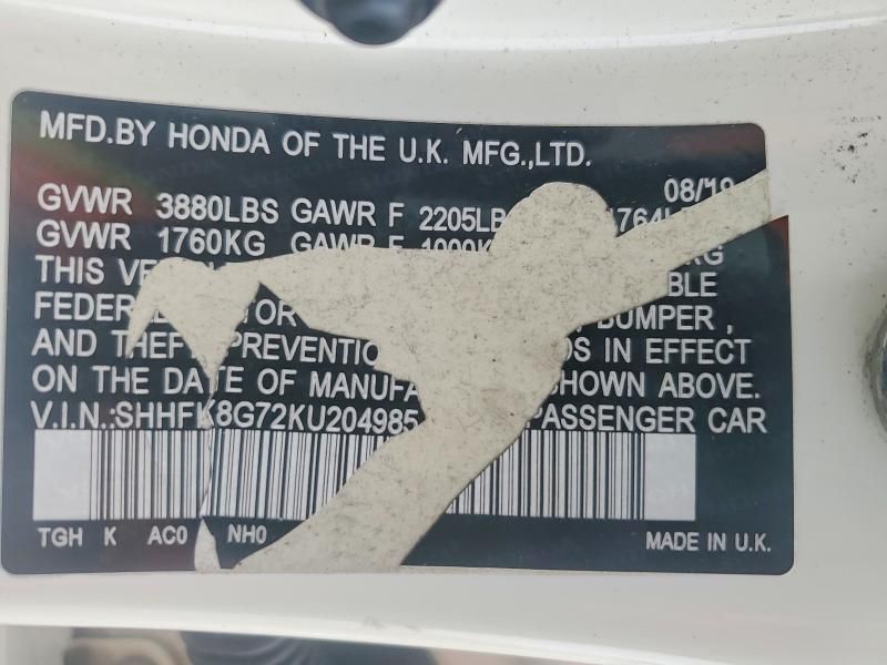 2019 Honda Civic Type-r Touring