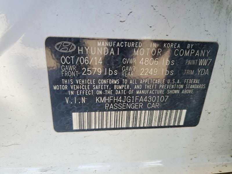 2015 Hyundai Azera Limited