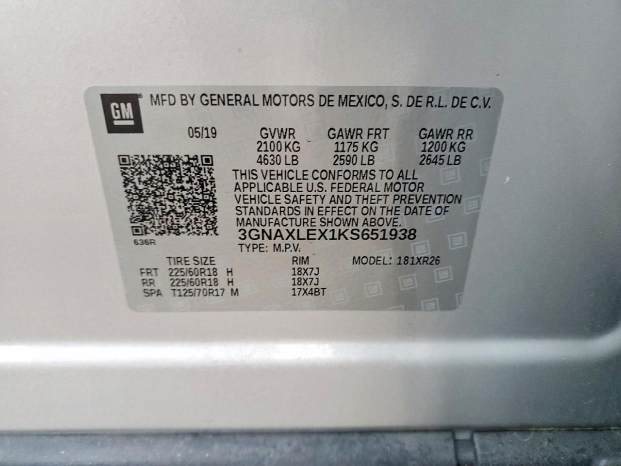 2019 Chevrolet Equinox lt