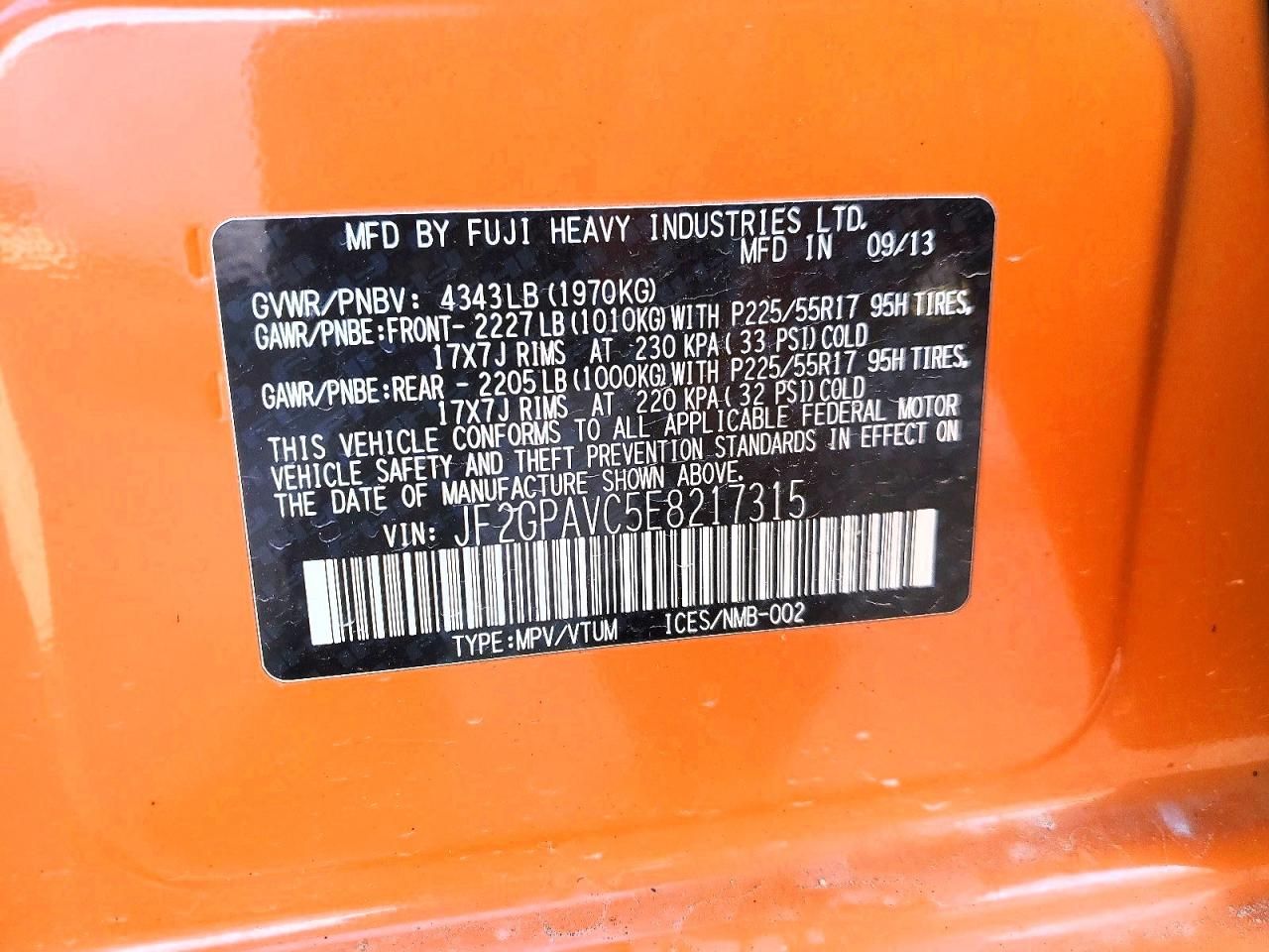 2014 Subaru Xv Crosstrek 2.0 Premium