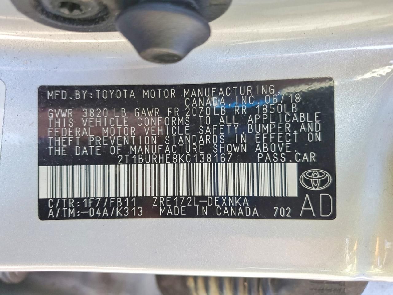 2019 Toyota Corolla l