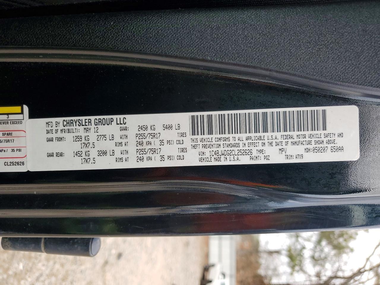 2012 Jeep Wrangler Unlimited Sport