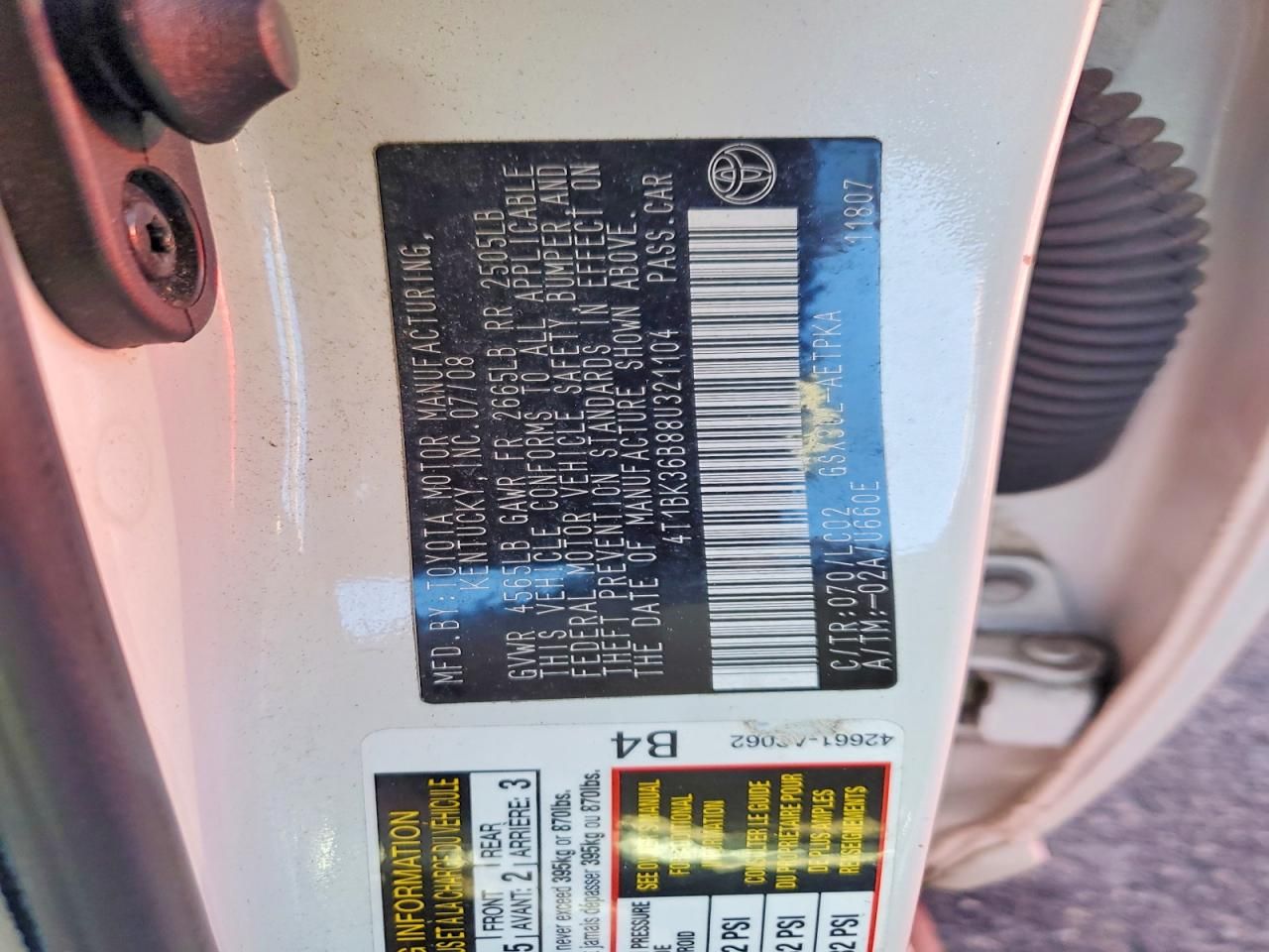 2008 Toyota Avalon xl