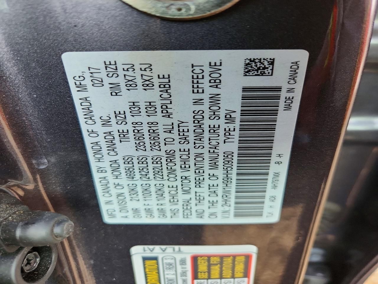 2017 Honda Cr-v Touring