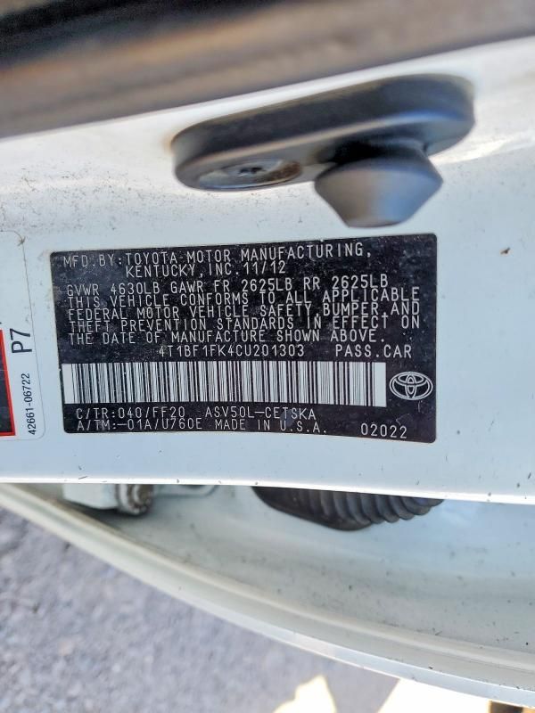 2012 Toyota Camry Base