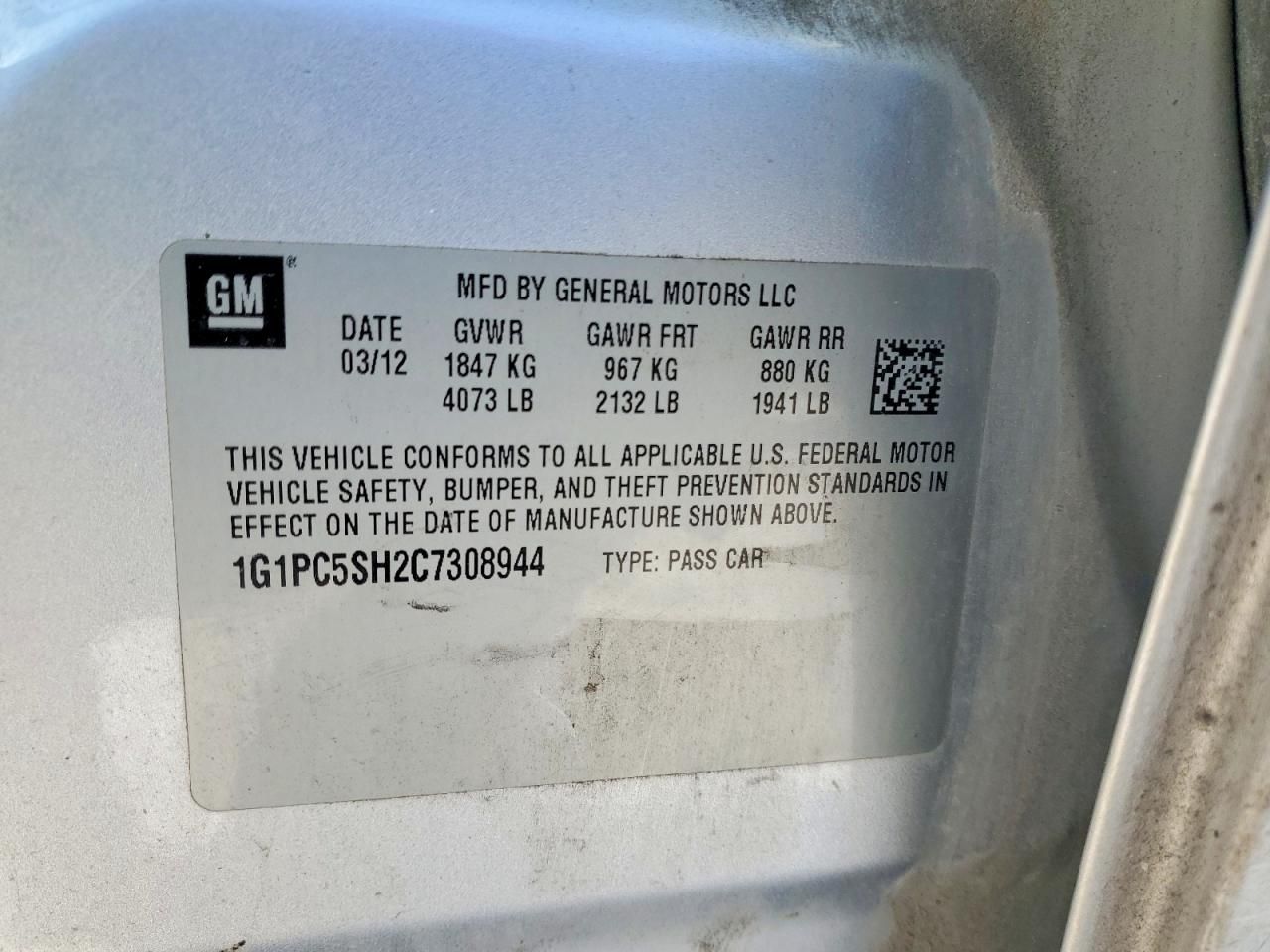 2012 Chevrolet Cruze ls