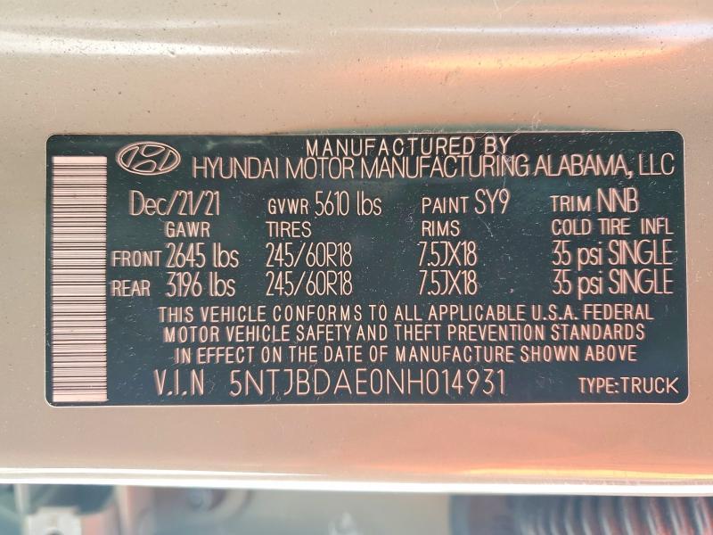 2022 Hyundai Santa Cruz SEL