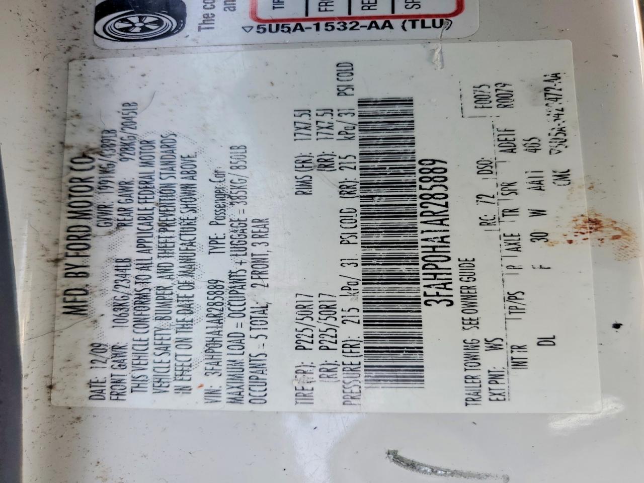 2010 Ford Fusion se