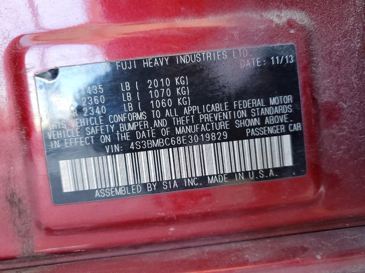 2014 Subaru Legacy 2.5i Premium