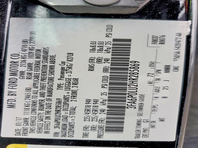 2017 Ford Fusion se Hybrid