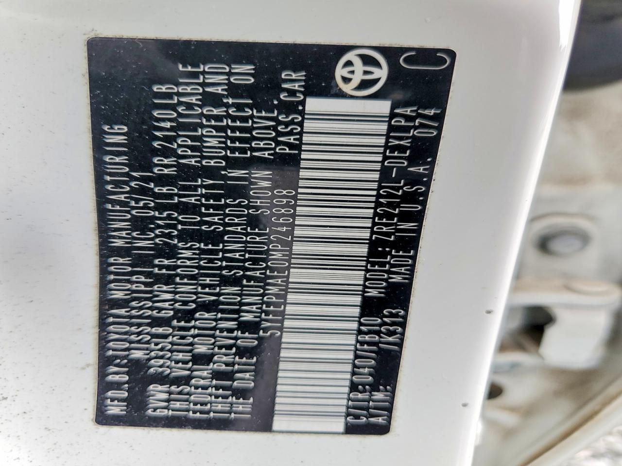 2021 Toyota Corolla le