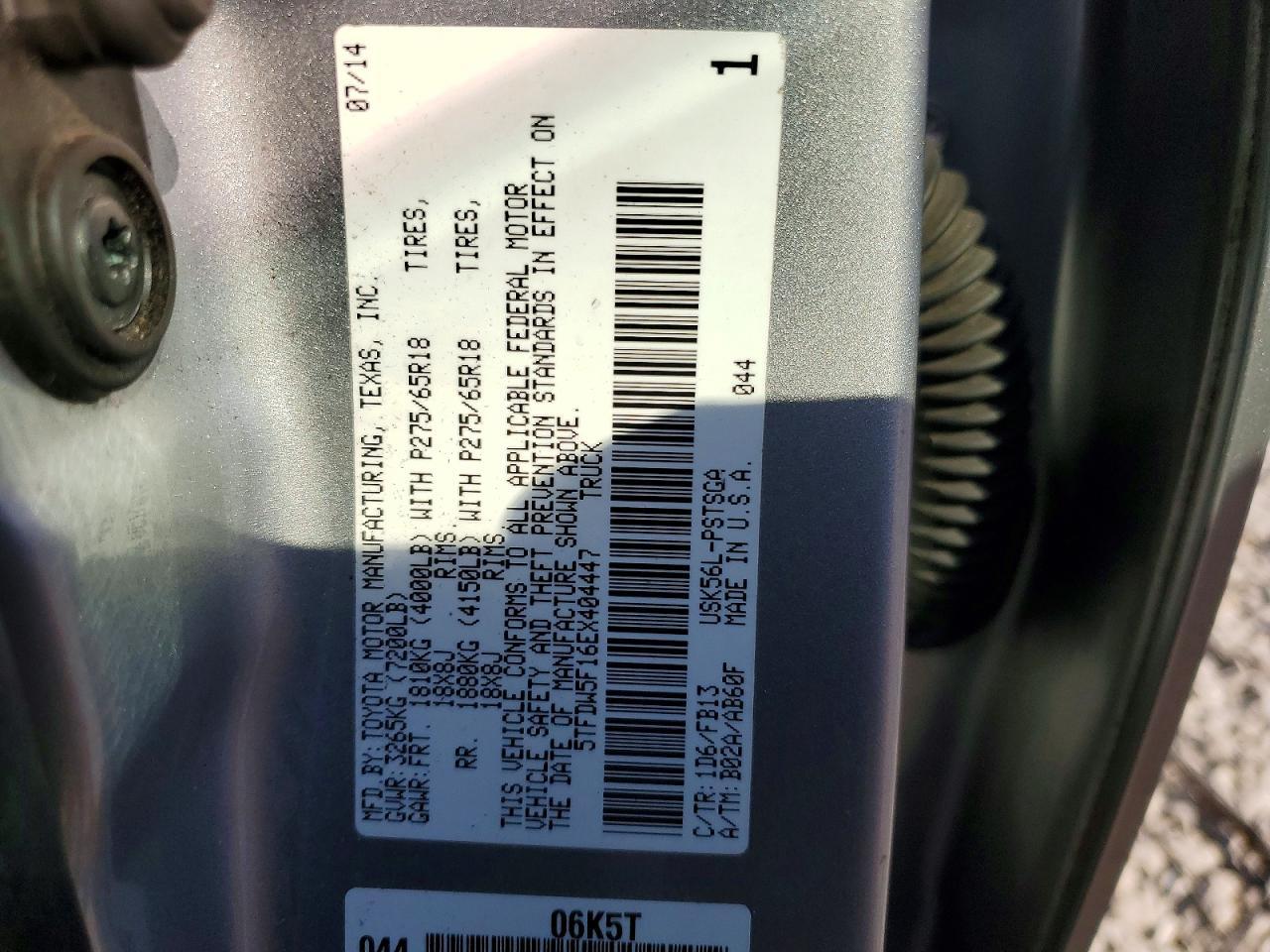 2014 Toyota Tundra SR5