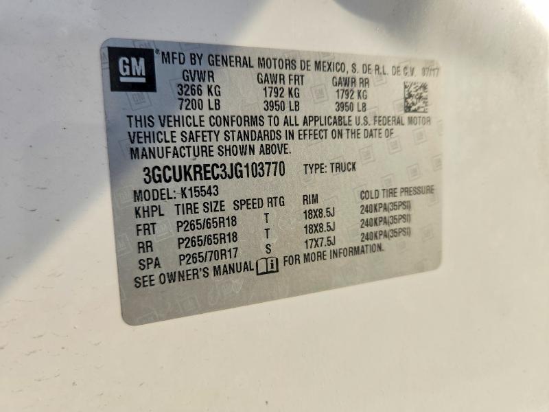 2018 Chevrolet Silverado K1500 lt