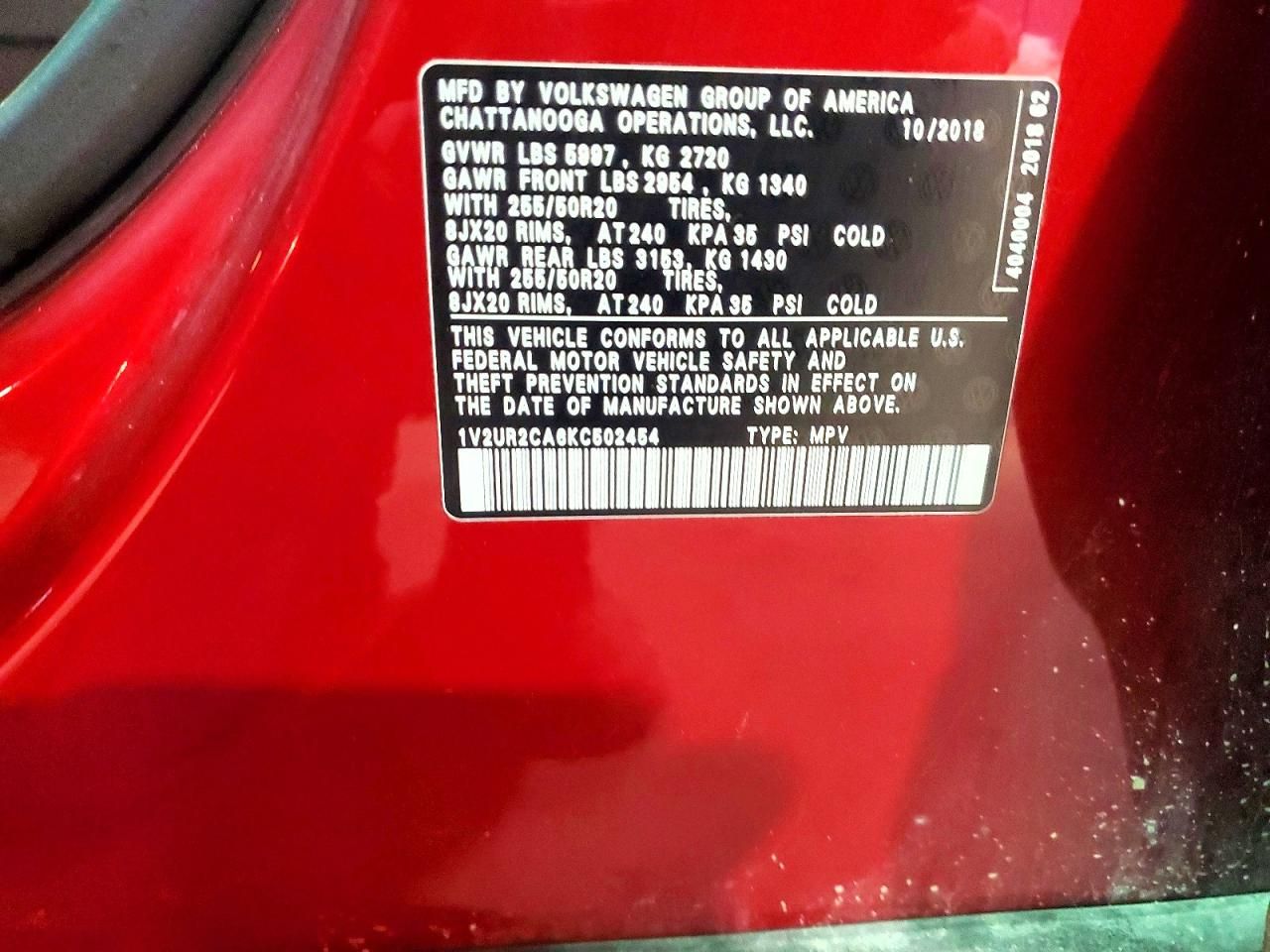 2019 Volkswagen Atlas se