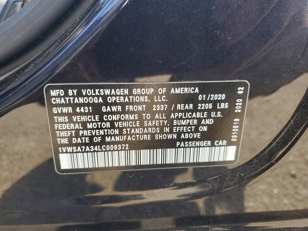 2020 Volkswagen Passat se