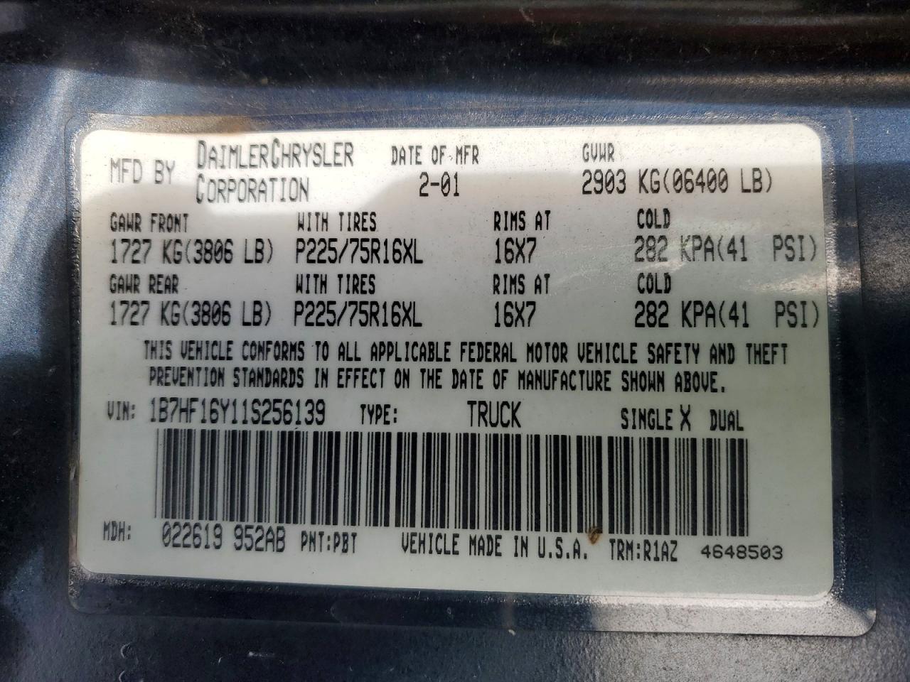 2001 Dodge RAM 1500