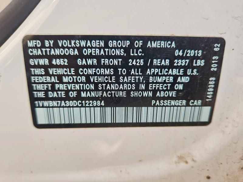 2013 Volkswagen Passat se