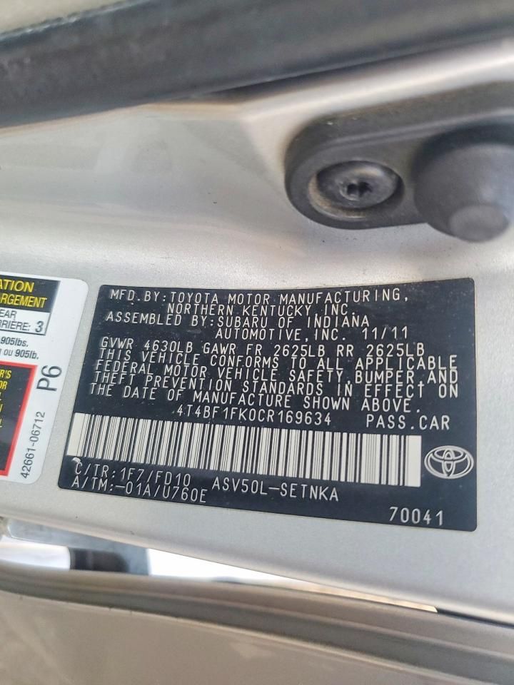 2012 Toyota Camry Base