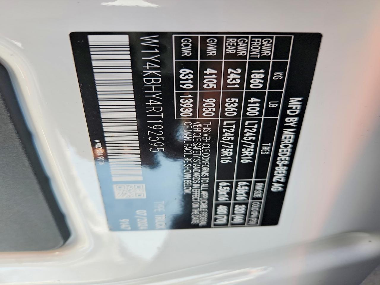 2024 Mercedes-Benz 2024 Mercedes Benz Sprinter 2500 Utility / Service